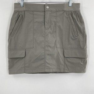 ATHLETA Dipper Skort Skirt Tan‎ Khaki Athletic Cargo Size 8 Hiking